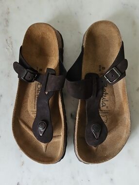 BIRKENSTOCK X BETULA:  NEW Brown Nubuck Leather Sandals